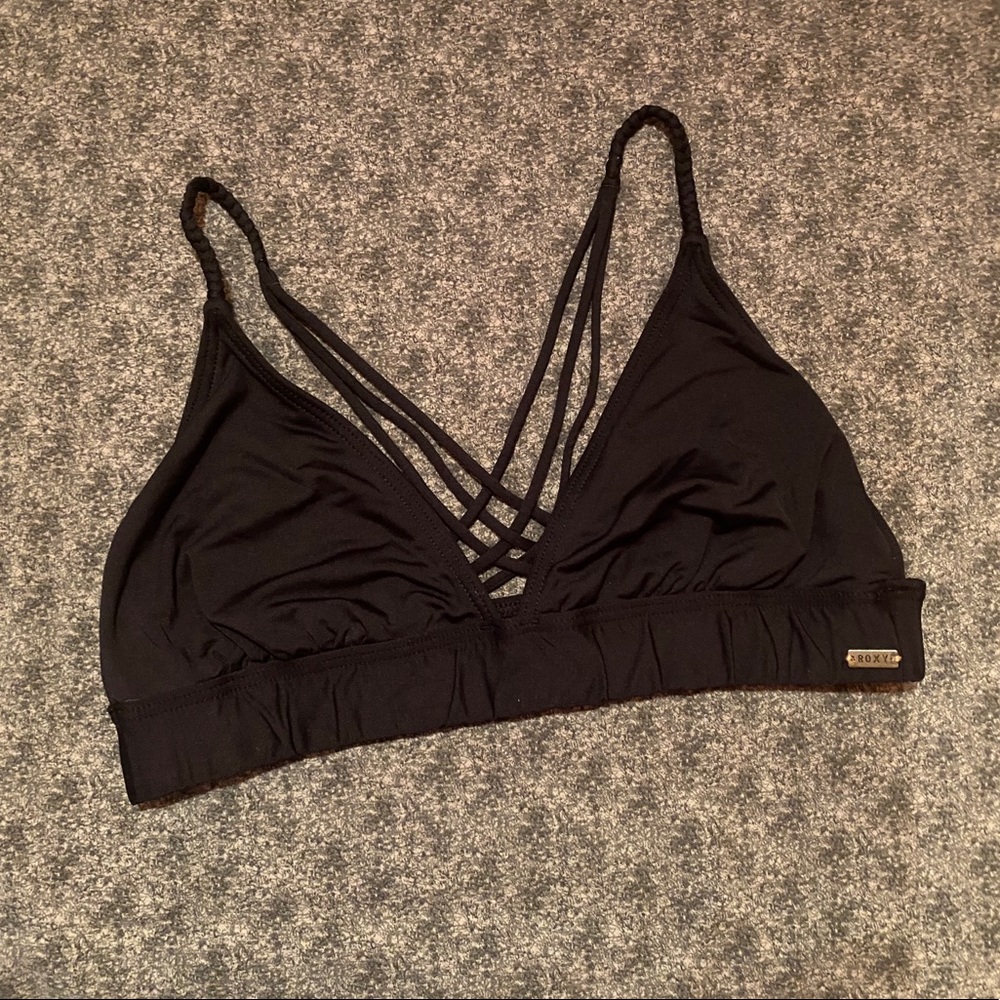 Roxy black bathing suit top